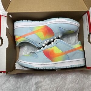 Nike Dunk Low BG "Glacier Blue" Low Top Sneakers Shoes Youth Boys 7 Y With Box!